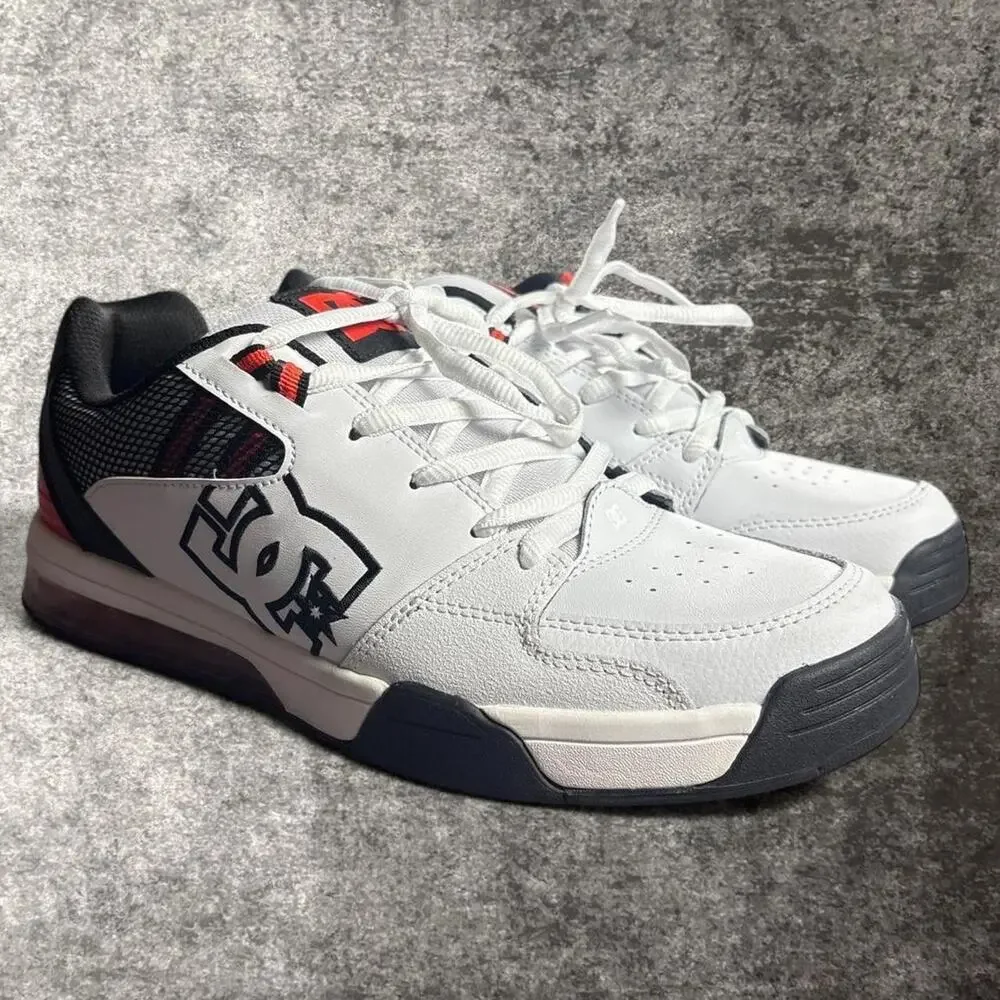 DC Versatile Sneakers White Black Red Y2K Skate Shoes Men’s 10.5
